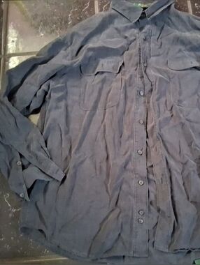 Orvis Men's Lightweight Button-Front Shirt  in Blue-Gray 100% Lyocell